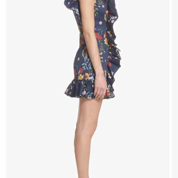 C/MEO No Matter One-Shoulder Ruffle Minidress AMPHORA - Picture 2 of 11